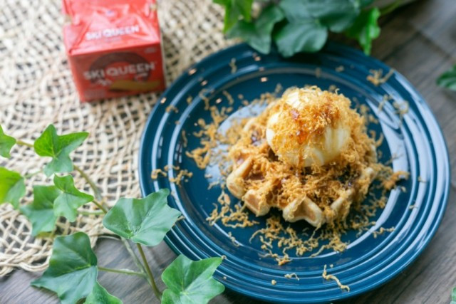 キャラメルチーズアイスワッフル